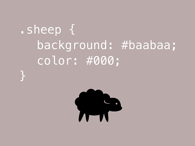 Have you any wool? baabaa black code css icon sheep typography