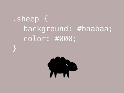 Have you any wool? baabaa black code css icon sheep typography