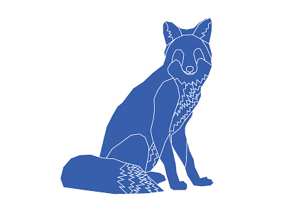 Fox adobe illustrator animal fox geometric illustration illustrator line lines one color