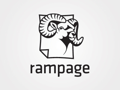 Ram Page adobe illustrator adobe illustrator cs3 animal horns icon illustrator illustrator cs3 klavika logo logo design page paper ram rampage type typography