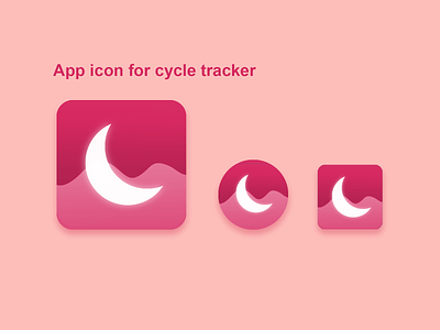 App icon for cycle tracker app daily 100 challenge dailyui005 dailyuichallenge design icon logo ui