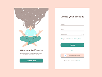 Daily UI Challenge #001 | Sign Up app daily 100 challenge dailychallenge dailyuichallenge design illustration ui ux vector
