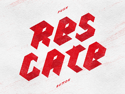 Rescate diagonal geometrical graphic design lettering letters push red rescue type typography