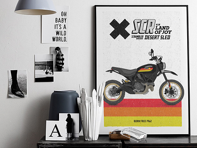 How it looks - Scrambler Desert Sled Black Edition Poster