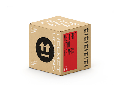 This Side Up Box bike bike helmet box cardboard helmet motorbike pack package packaging