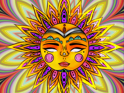 artwork graphic sun colorful culture design digitalart geometry illustration logo psychedelic retro sun tattoo zodiac