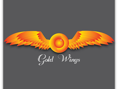 Gold Wings Logo Design By Raju Ahmed branding creative logo design graphic design graphicdesign illustration logo logo design logodesign logos logotype raju ahmed ui ux vector