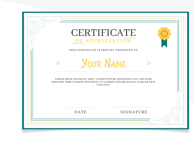 Modern certificate of achievement template corporate certificate graphic design raju ahmed