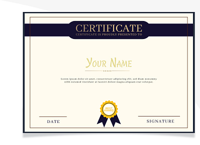 Modern certificate of achievement template branding certificate template design graphic design graphicdesign modern certificate raju ahmed