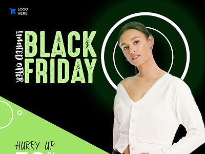 Black friday super sale social media banner template