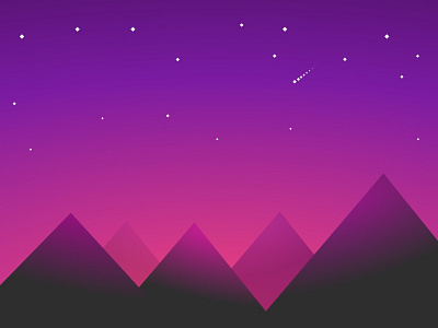 Starlight asteroid background blend gradient magenta mountain night purple star ui