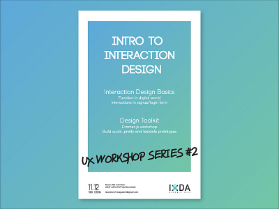 IxDA Poster: UX Workshop Series #2