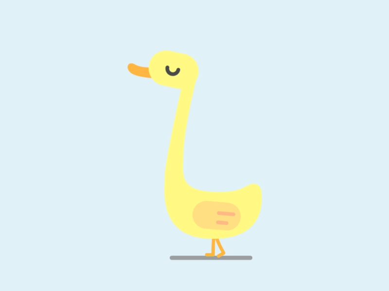 Running Duck ae aftereffects animal animation design duck happybirthday motion motion graphic running