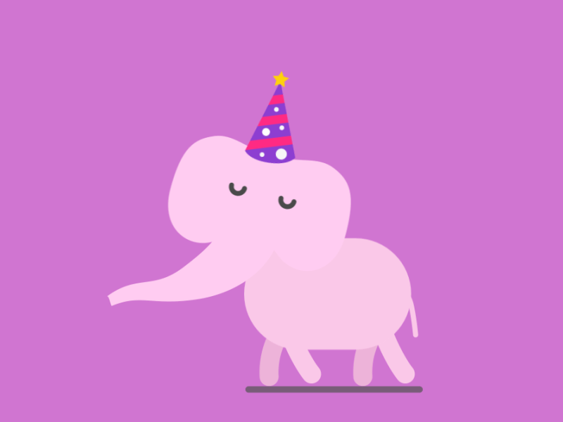 Running Elephant - Special Edition ae aftereffects animal animation design elephant happybirthday motion motion graphic running