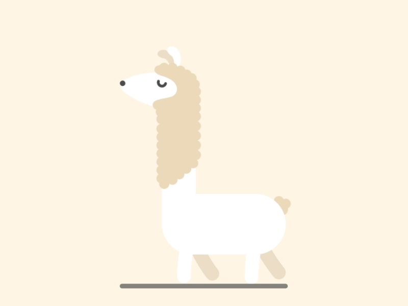 Running Llama ae aftereffects animal animation corgi design graphic happybirthday llama motion running
