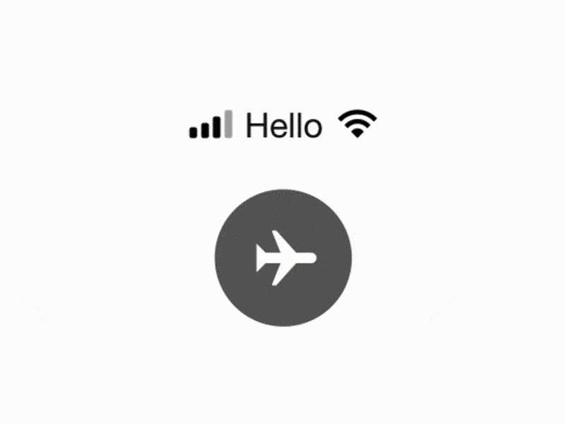 RE series #3: iOS 11 Airplane Mode ae aftereffects airplane mode animation design gif iconography ios ios 11 microinteraction motion motion design motion graphic ui ux