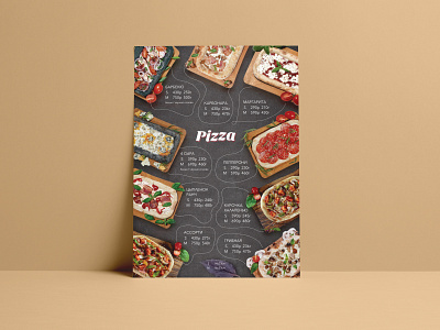 Pizza menu