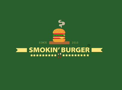 SMOKIN ' BURGER adobeillustator brand brand design brand identity branding branding design inspiration interaction logo logo design logodesign logos logotype minimal minimalist logo social media design typography vector