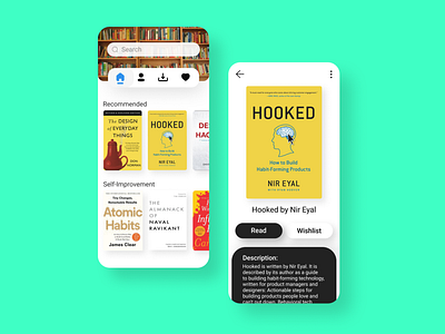 ebook App ui designs