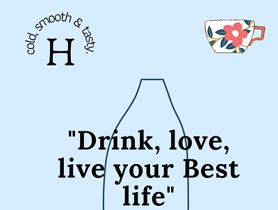 Poster for happy drinks branding graphic design logo typography