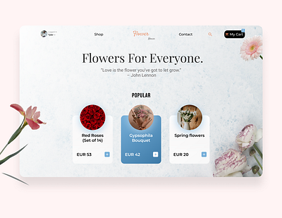 FlowerHouse design flower flowerordering flowers minimal online shop online shopping onlineordering productdesign ui uidesign ux uxdesign webdesign website website design