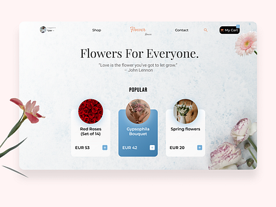 FlowerHouse design flower flowerordering flowers minimal online shop online shopping onlineordering productdesign ui uidesign ux uxdesign webdesign website website design