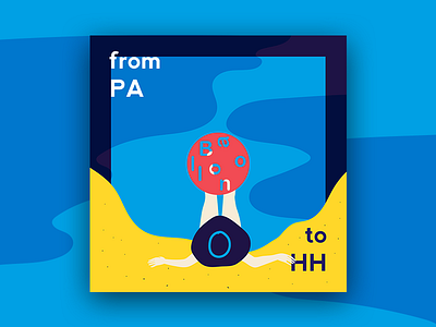 From PA to HH cover art direction comfort zone content design cover illustration journey summer travel vacation vector