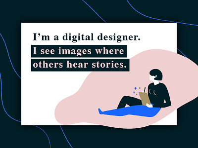Persona Statement banner creativiy designer illustration selfpromotion stories website