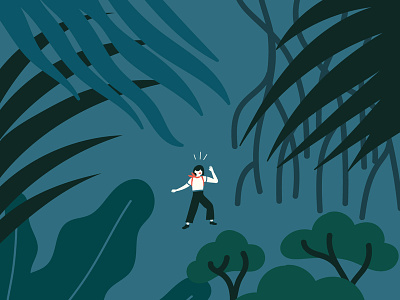 Out the Window change grow illo illustration jungle life lost