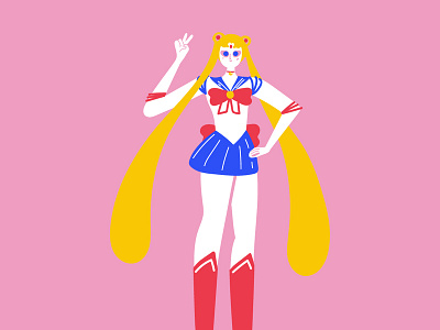 Sailor doodle 20yo doodle flatcolor pastel sailormoon