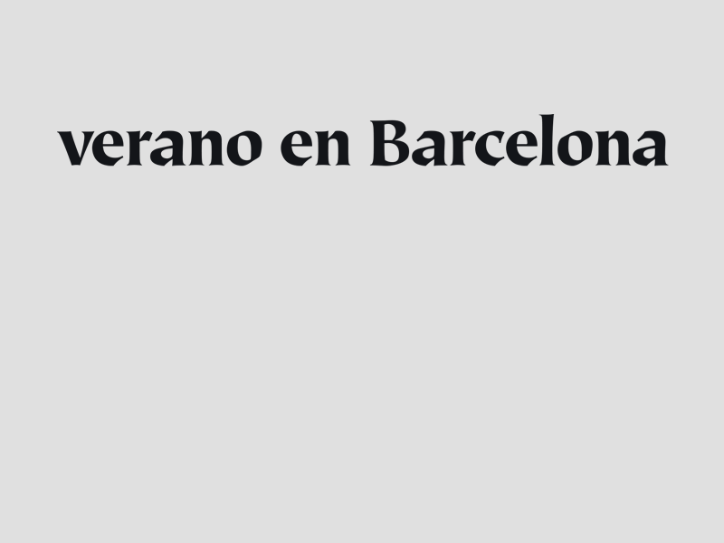 Verano en Barcelona adv barcelona cityguide contentcreation grotesk summer flyer typeface typogaphy