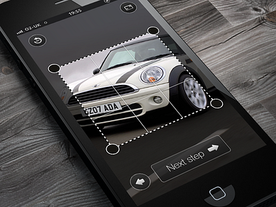 Photo cutter iOs app cut cutter editor image photo ui button interface ios iphone mobile