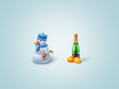 New Year icons champagne icon new year snowman