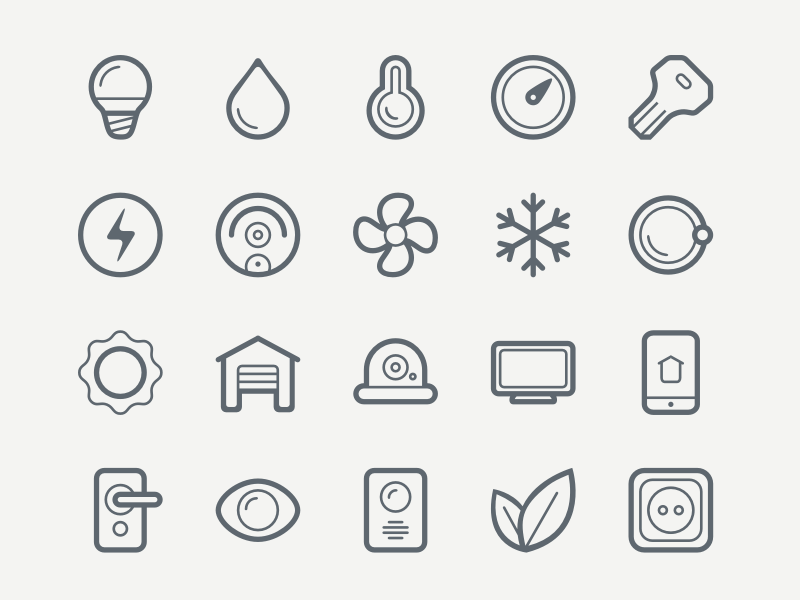 Download Smart House Icon Set Free By Roman Malashkov On Dribbble