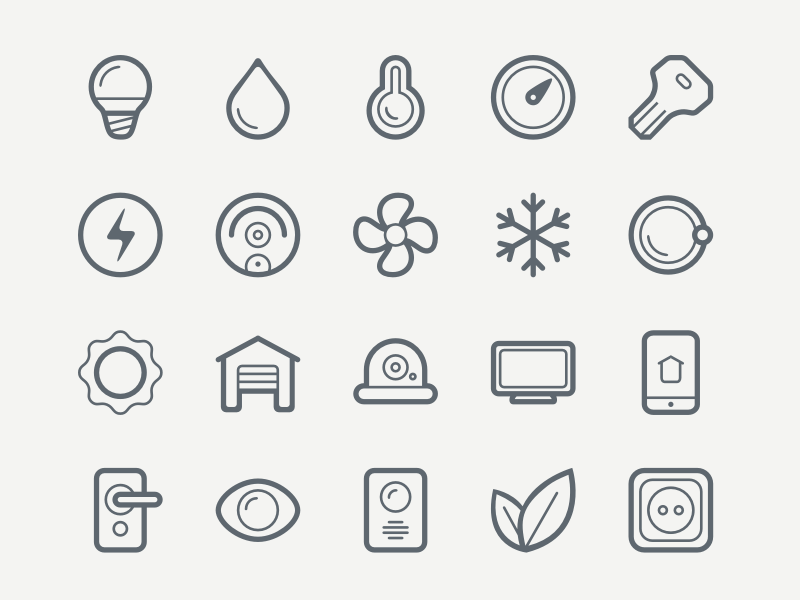 Smart House Icon Set - Free app free freebie house icon icons set sketch smart svg ui web