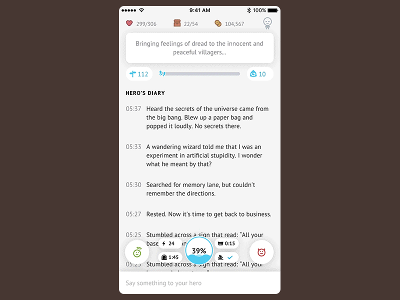 ZPG redesign ui animation sketch principle motion mobile iphone ios game app
