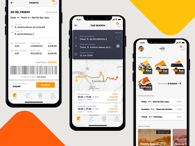 Passenger Transportation - App app ios iphone maps mobile ticket transport