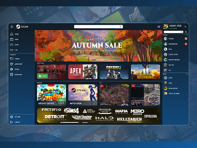 Steam figma ui