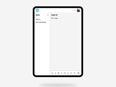 Daily UI - 065 - Notes widget