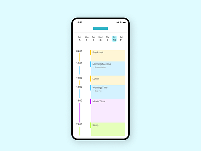 Daily UI - 071 - Schedule