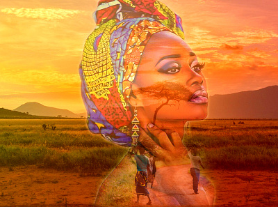 Sunset Africa design ethnic photo photoshop southafrica sunset