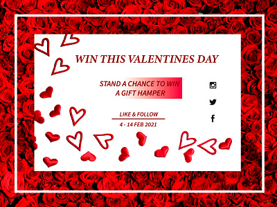 Valentines Day Competition advert advertising design illustrator photoshop valentines
