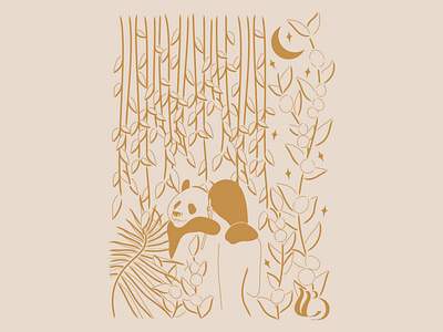 Panda Illustration For Our Planet Week Instagram Challenge animal art design hand drawn illustration line art line drawing minimal minimalism vector