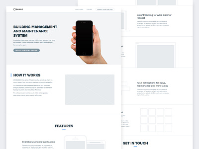 Landing page Wirefame