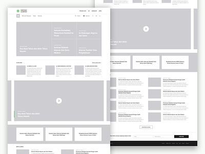 NGO Wireframe columns content greyscale grid layout news non profit ui ux web design website wireframe