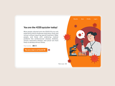 Quiz main page UI design design figma ui ui design user interface