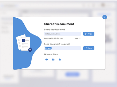 Document sharing window design document share figma figmadesign illustration ui uidesign user interface uxui window