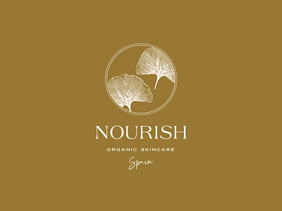 Nourish Logo by Labels Studio beauty logo branding design illustration logo logo design logotype mark minimal natural logo organic logo skincare logo wellness logo