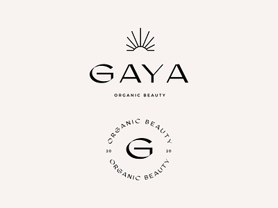 GAYA Logo by Labels Studio beauty logo branding logo logo design logotype mark minimal modern logo organic logo skincare logo sun logo