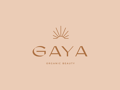 GAYA Logo by Labels Studio beauty logo branding logo logo design logotype minimal skincare logo sun logo